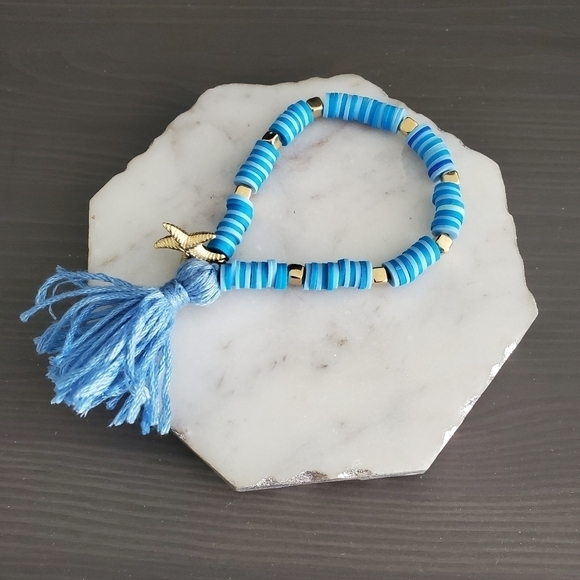 Handmade clay charm bracelet - Picture 3 of 3